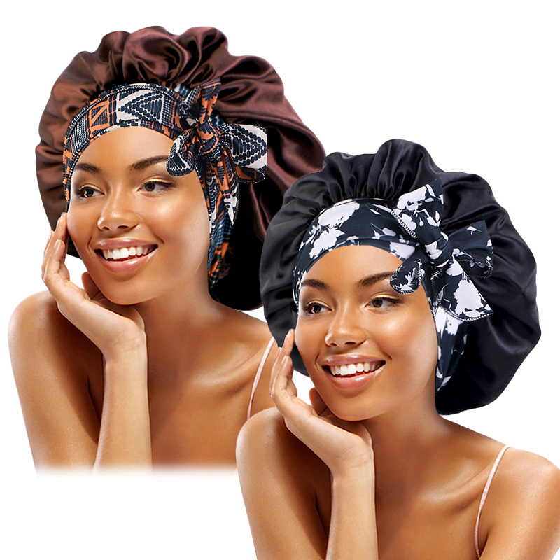 Hair Spa Wellness - 2 STKS/PARTIJ Boho Gedrukt Hoofdband Satijnen