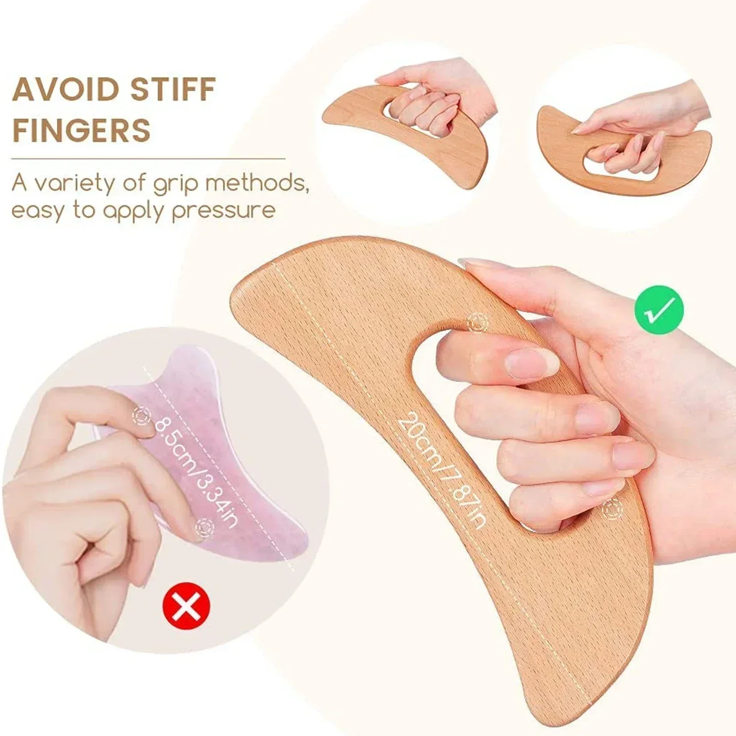 Houten Gua Sha-tool voor licha - Spa And Wellness recensie en prijs