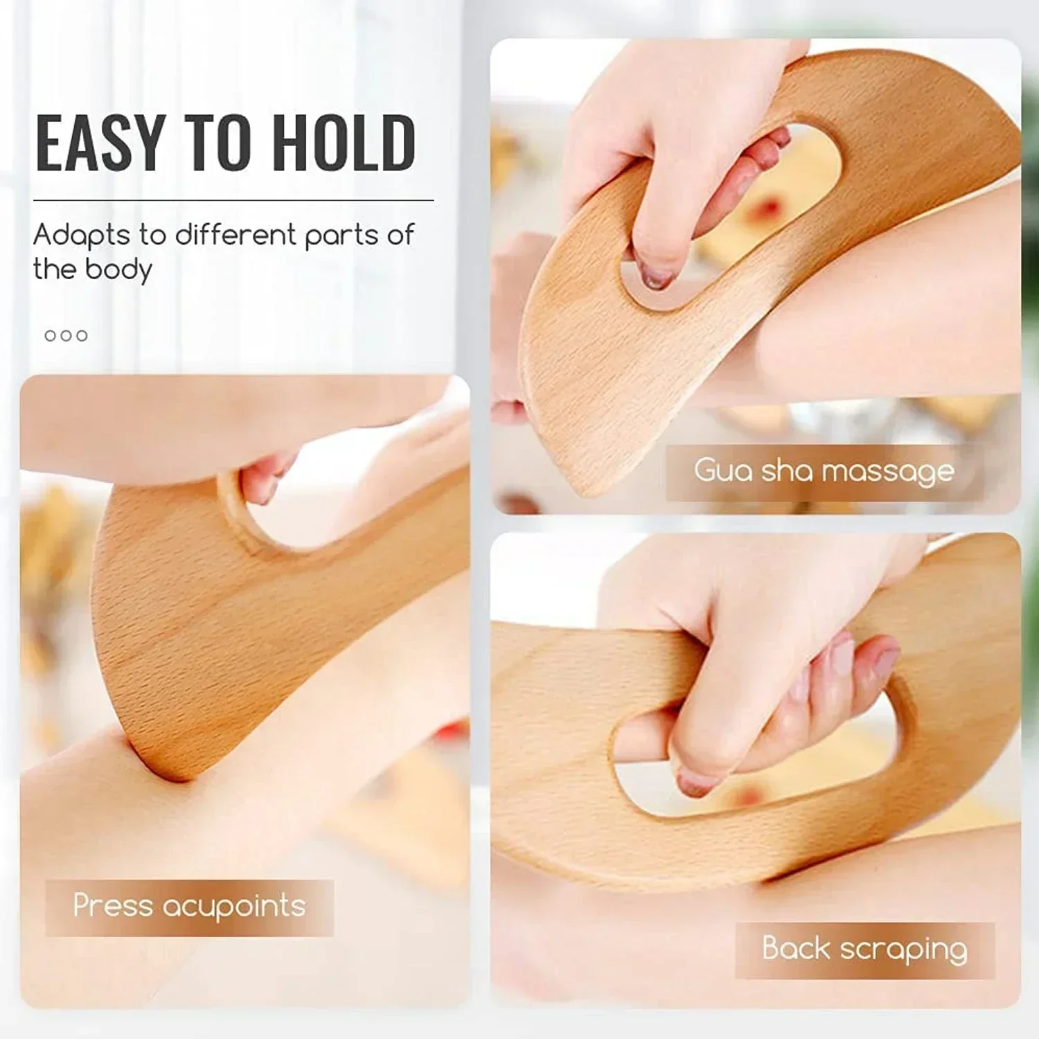 Houten Gua Sha-tool voor licha - Spa And Wellness recensie en prijs